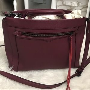 Rebecca Minkoff saffiano leather burgundy bag